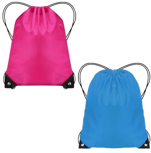 ZPLASK 2 Pcs Swim Bag, Drawstring Backpack PE Swimming Bag with Carry Handles, Gym Sports Swimming Bags for Kids, Waterproof Swim Bag Kids for School Sports Gym Yoga Travel Beach