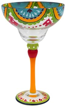 Generisch Mundgeblasene Margarita-Gläser, moderne Barbecher, Cocktailgläser, Trinkgläser für Zuhause, Party, Hochzeit, kristallklar, 270mL (red leaves, 1pcs)