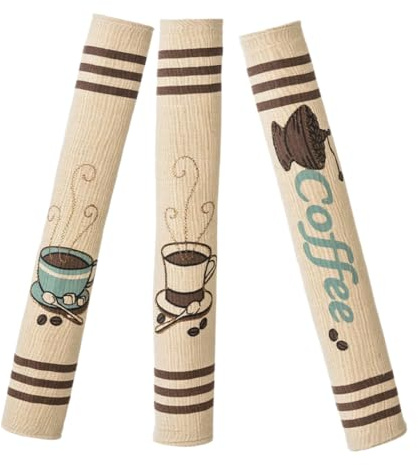 Warmhm Copri Maniglie Per Frigorifero Di Lino Antipolvere, Protezione Maniglia Per Porta Frigorifero e Elettrodomestici Da Cucina, Set Da 3 Pezzi Per Uso Domestico e Forno a Microonde