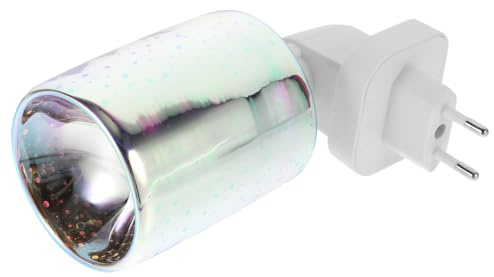 PartyKindom Calentador De Velas De Vidrio 3D Enchufable Lámpara De Fragancia Eléctrica Sin Humo Adecuado para Sala De Estar y Dormitorio Fácil De Transportar Aromaterapia