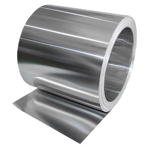 FBANULPEX Chapa metálica Rollo Delgado Chapa metálica Tira de Acero Inoxidable de 304 mm de Espesor, Chapa de Acero Fina, lámina de Acero(0.1mmx20mmx1meter)