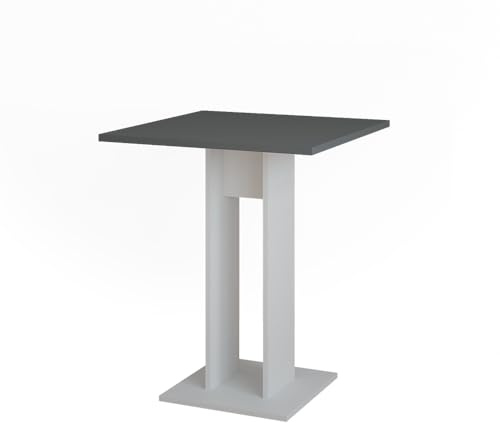 Vicco Esstisch Repose, Weiß/Anthrazit, 65 x 65 cm | geeignet als platzsparender Einzeltisch für kleine Räume