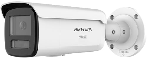 Hikvision Caméra de Surveillance Extérieure, Bullet IP, 4MP 2688x1520, Vision Nocturne IR, Usage Professionnel, DS-2CD2T47G3-LIY (2.8mm), Ethernet RJ45, WDR 130dB, Compatible ONVIF