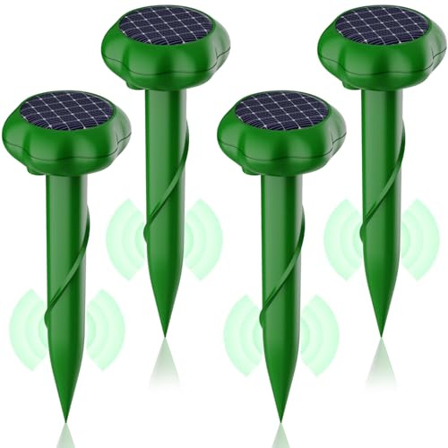 YOUKK Scaccia Ultrasuoni Solare, Repellente Ultrasuoni Solare con Impermeabile, Impermeabile IP66 per Giardino, Cortile e Fattoria, Repellente per Talpe
