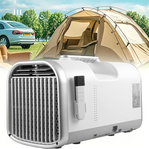 Aire Ccondicionado Portátil Pequeño 5100 BTU para Camping y Caravana, Aire Acondicionado Portátil Pequeño con Compresor DC Real, Enfriamiento Silencioso Deshumidificador y Control Remoto T1pro