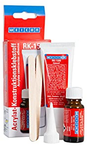 WEICON RK-1500 Acrylat-Strukturstoff mit Aktivator 60 g | gelblich transparent | für Glas, Metall und Kunststoff