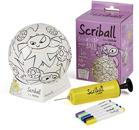 Mitre Barn Scriball personlig minifotboll med filtpenna sortiment, Fophi, One Size