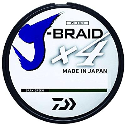 DAIWA J-Braid X4, geflochtene Angelschnur, dunkelgrün