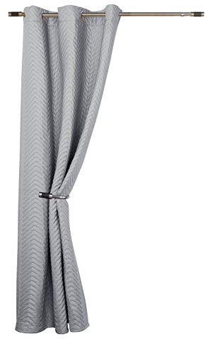 Ontario Silver Thermal Winter Quilted Door Curtain- Saves Energy, Reduce Draughts, Lower Bills