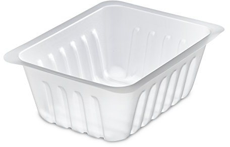 GUILLIN - CAISSIPACK B250T SACHET DE 500 Barquette Charcutiere 250cc, Polystyrène, Transparent, 11,1 x 8,7 x 4,2 cm