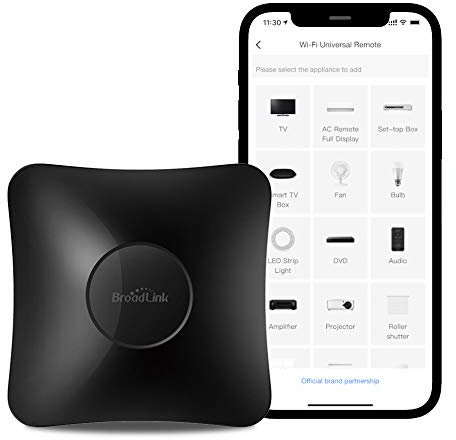 BroadLink RM4 Pro IR and RF Universal Remote, WiFi Remote Control, Compatible with Alexa
