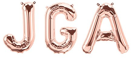 JGA Folien-Ballons/Buchstaben-Ballons/Luft-Ballon Schriftzug in Rosé-Gold - Höhe 35cm - 1 Stück - Deko Junggesellinnen-Abschied/Hochzeits-Zubehör/Dekoration Luft-Ballons HEN-Party