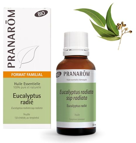 PRANAROM Aceite Esencial Eucalipto Radiata BIO 30 ml – Respiratorio HECT | 100% puro y quimiotipado. Rico en 1,8-cineol, alivio de la tos y confort respiratorio.