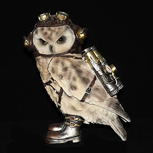 IM Dekofigur Steampunk Eule Uhu Kauz Fantasy Gothic Dekoration Steam Punk Halloween