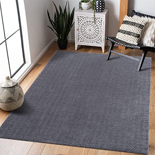 carpet city Teppich Wohnzimmer Modern - Einfarbig, Grau - 120x160 cm- Flachflor-Teppiche Schlafzimmer - Hochtief-Effekt/ 3D-Optik - Chevron, Zickzack - Wohnzimmerteppiche Kurzflor