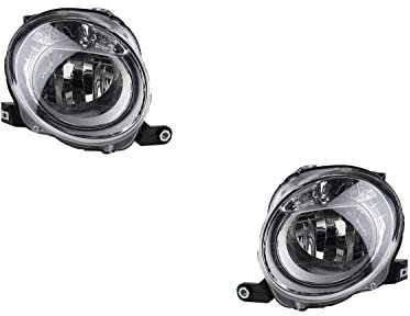 Johns Fari alogeni adatti a 500 312 10/2007-06/15 H7 Set sinistro destro