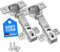 LIVING-TEC ® Scharnier mit Softclose in Standardgröße 2er Set | Türscharniere mit Gasdruckfeder | Schrankscharnier mit 105° Öffnungswinkel | Topfscharnier ø 35 mm (2 Stück/Eckanschlag)