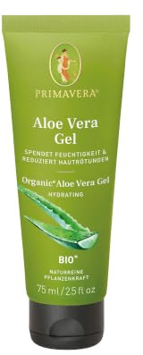 PRIMAVERA Aloe Vera Gel bio* 6 x 75 ml – naturreine Pflanzenkraft – mit frischem Aleo Vera Saft – After-Sun-Pflege – duft- und farbneutral – feuchtigkeitsspendend – reduziert Hautrötungen – vegan
