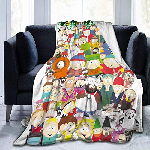 LOUJIN South Park dekorativ extra mjuk filt lätt lurvig filt mikrofiberfilt 150 cm x 125 cm