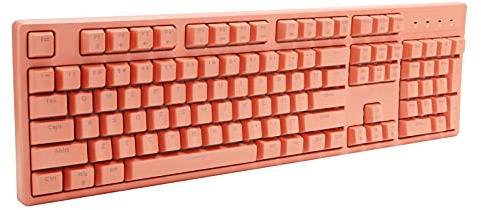 QESTO Nuova tastiera meccanica RGB, retroilluminata, mini tastiera ergonomica portatile da gioco a 104 tasti, tastiera ergonomica a LED per gaming e ufficio, per computer desktop (albero nero-verde)