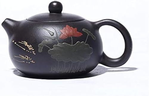 Théière Zisha Originale En Argile Violette, Théière Faite À La Main, Théière Zhuni En Feuille De Lotus, Cadeau Et Collection