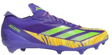 Adizero Elektriska amerikanska fotbollsskor, Lila Team Solar Green Team Solar O, 43 1/3 EU