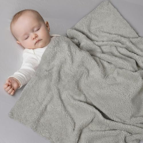 HOTUT Babydecke, Doppellagige Kinderdecke 70 x 100 cm, Gepunktete Decke Baby, Kinderwagen Decke Neugeborene, Universal Krabbeldecke, Kuscheldecke Geschenk für Mädchen und Jungen