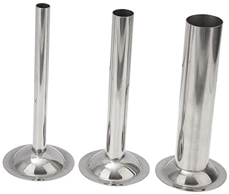 LABRIMP 8 Size Stainless Steel Sausage Stuffer Tubes Set Meat Filler Funnel Kitchen Sausage Machine Accessory and Filling