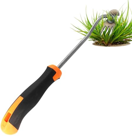 LearnLyrics Fugenkratzer zum Entfernen von Unkraut und Moos, Gartenarbeit Hand Unkrautstecher, Manuelle Unkrautjäter, Löwenzahnstecher, Wurzelziehendes Garten Unkrautartefakt 4 Zähne für den Garten
