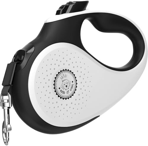 HUND IST KÖNIG Rollleine Hundeleine 8m für kleine & große Hunde | Hochwertige Hundeleine ausziehbar mit bequemen Griff | Robuste Ausziehleine