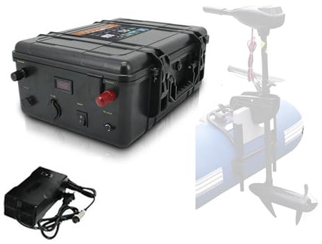 WILLQ 24V 150Ah 200Ah LiFePO4 Battery 100A BMS Rechargeable Lithium Battery Up to 3000 Cycles 3.84kWh/5.12kWh for Trolling Motor Boat Propeller Thruster Battery,24V150Ah