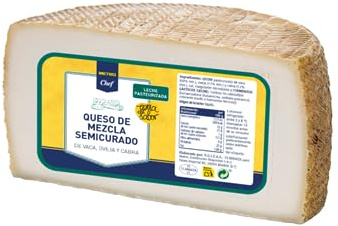 Queso de Mezcla Semicurado METRO Chef – Porciones, Media Pieza y Entero | Leche de Vaca, Oveja y Cabra | Sabor Suave y Cremoso (Refrigerado) (1 PIEZA, Mezcla Semicurado 1/2 Pieza 1,5 kg Aprox)
