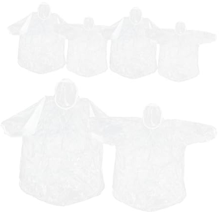 WRITWAA 1set Disposable Rain Ponchos Drawstring Hood for Outdoor Activities Lightweight Raincoats for Adults and Boys and Girls for Hiking Camping and Emergencies