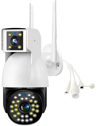 Camera Surveillance, Caméra IP 4G Sim étanche for l'extérieur, double objectif, suivi automatique, Vision nocturne, vidéosurveillance, Protection de sécurité, moniteur à domicile pour la sécurité à do