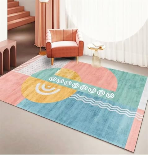 DJHWWD Esszimmer Teppich Outdoor Balkon Schlafzimmer rechteckig blau rosa Flur schmutzabweisend kinderzimmerteppich Junge Salon Auslegware 40X60CM