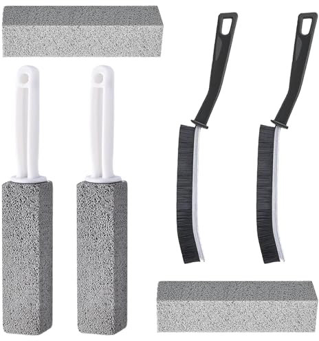 6 Pcs Magic Brush, Pumice Stone For Toilet, Toilet Pumice Cleaning Stone, With Handle Toilet Pumice Stone, Remove Toilet Stains, Calcium Buildup And Rust Suitable For Cleaning Toilet, Bathroom