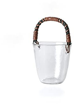 LaYiQimn Eiseimer Eisbehälter Glas Kreativer Champagnerkübel Glas Eiskübel Eiswürfel Eiswein Rotwein Getränkekübel Geeignet für Zuhause Party Party Eiskübel Eiskübel für Partys (Farbe: B, Größe: M)