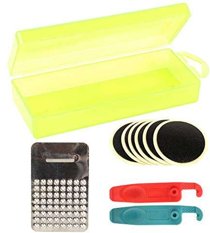 ANKROYU DUUTI Mountain Bike Flat Tire Repair Kit Bike Tire Tools Cycling Emergency Tire Fix Kit with Nylon Crowbar Self Adhesive Patches for Road Mountain Bike Black Green 102x42x (Green)