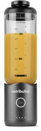 nutribullet Flex Blender en metal, alta capacidad, 500 ml, listo para viajar, cuchillas desmontables, indicador de batería, diseño portátil, elegante y compacto, fácil de mezclar, para batidos y jugos