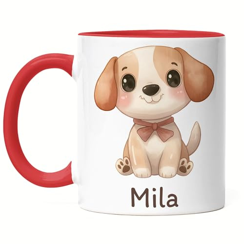 Kiddle-Design Kindertasse mit Namen Personalisiert, Personalisierte Tasse Kinder mit Elefant, Namenstasse Elefanttasse, Kinderbecher als Geschenk zur Geburt, Taufe Weihnachten - Tasse Weiß