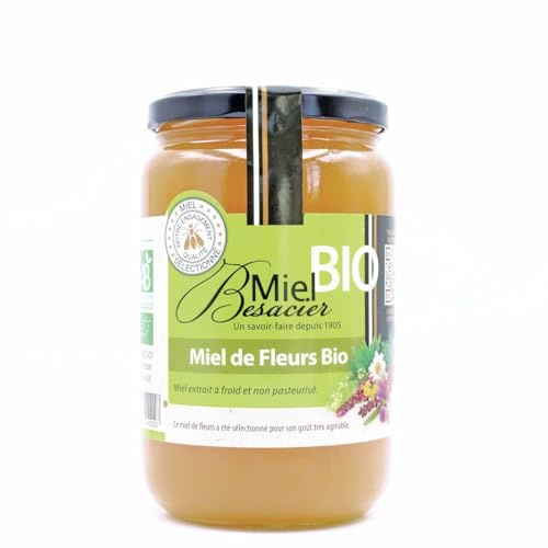 Miel de Fleurs Bio MIEL BESACIER - le pot d'1kg Lot De 2 - Par Lot