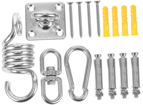 INOOMP Kit de Fixation pour Hamac Acier Inoxydable Résistant Support Suspendu pour Hamac Chaise et Balançoire Installation Facile pour Maison et Balcon