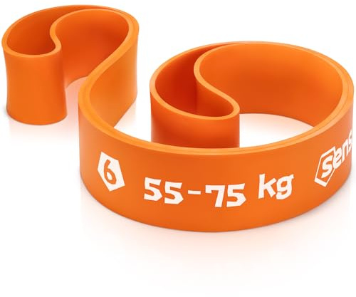 SENSEI Widerstandsband (55-75 kg) – Ultra schweres Band für Kniebeugen und schweres Training – inkl. Übungs-E-Book – Orange