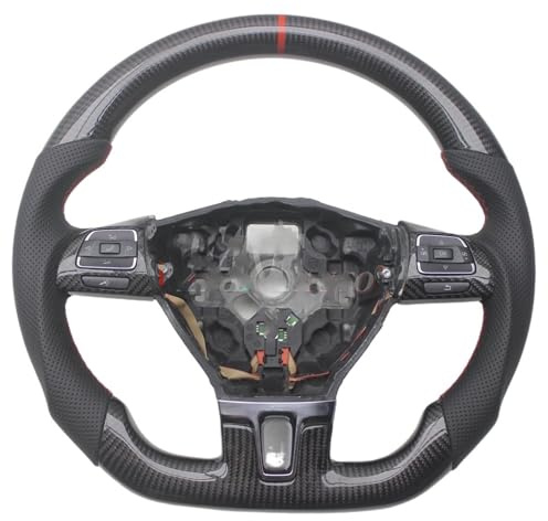 Kompatibel Mit VW Für Golf 6 Für J&etta Mk6 Für Passat B7 Für CC Für Bora Ersatz-Sportlenkrad Aus Kohlefaser, Autozubehör Sportlenkräder(With Button 1)
