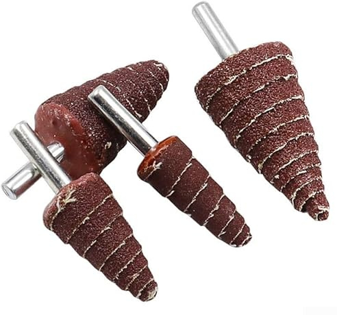 Mole lamellari in carta vetrata, gambo 6 mm, per smerigliatura e lucidatura professionale (30 mm)