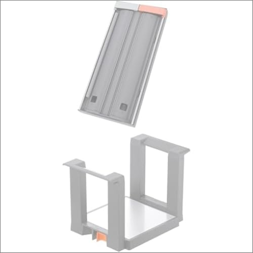 Blum Bundle AMBIA-LINE Folienschneider | 2-in-1 Cutter für Frischhalte- & Alufolie bis Ø46 mm | Oriongrau + AMBIA-LINE Tellerhalter | für bis zu 12 Teller | rutschfest & robust | Oriongrau