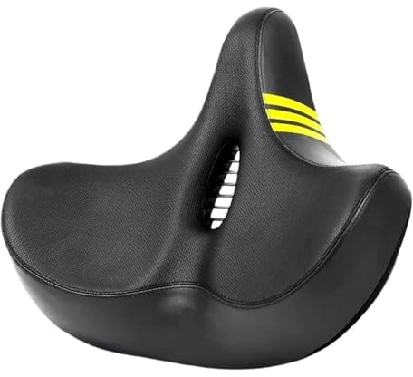 XPKHVZVLQ Wasserdichtes Fahrradsattelkissen, Mountainbike-Sitz Mit Lederoberfläche Und Stoßdämpfendem Hohldesign, Fahrradzubehör(3)