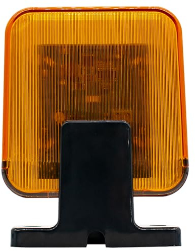 ZANPIERO Lampe D'Alarme à Lumière LED Clignotante pour AC DC 12-265V pour Ouvre-Porte à Battant/Barrière.LampeUniverselle r Extérieur, Lumière Stroboscopique Montage Mura D'avertissement D'urgence.