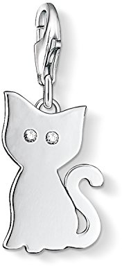 THOMAS SABO Damen Charm-Anhänger Schmetterling weiße Steine Charm Club 925 Sterlingsilber 1862-051-14