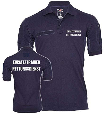 Copytec Tactical Polo EINSATZTRAINER Rettungsdienst Sanitäter Feuerwehr Leitung #24682, Größe:S, Farbe:Dunkelblau